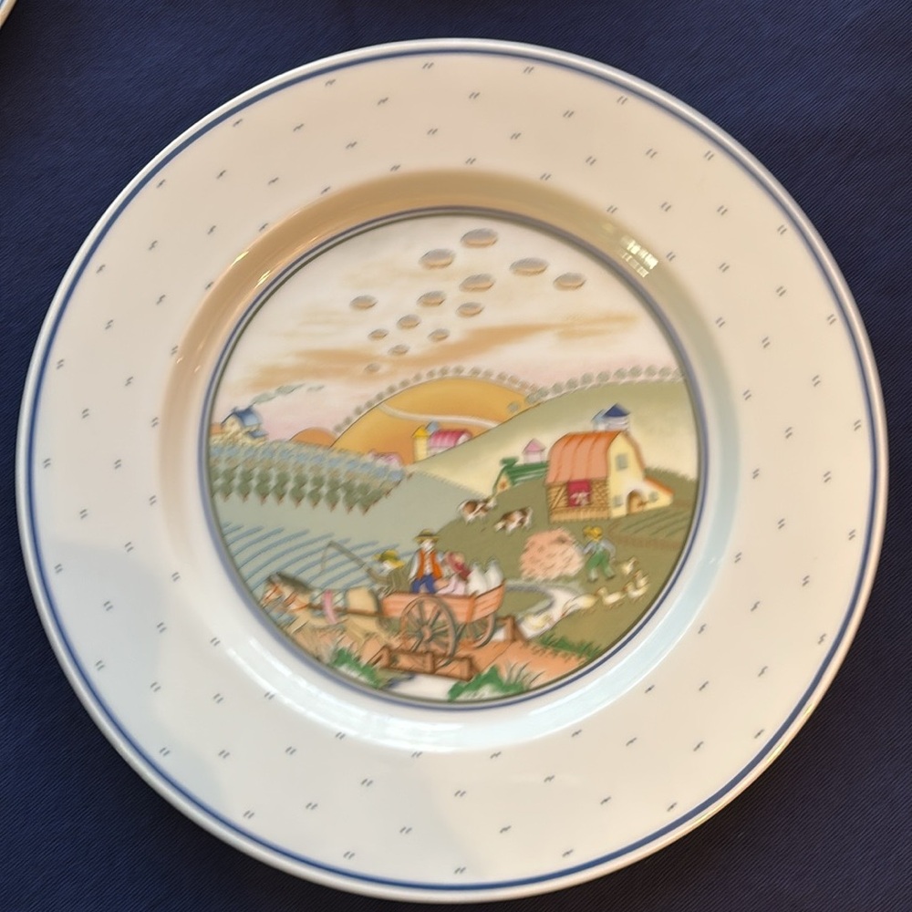 👨‍🌾 STUDIO NOVA ROLLING HILLS SINGLE PLACE SETTING W/ CHIPPED SALAD PLATE - Picture 2 of 8